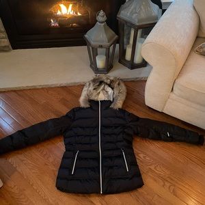 Sunice Women's Fiona Waterproof Quilted Stretch Jacket With Removable Fur Ruff